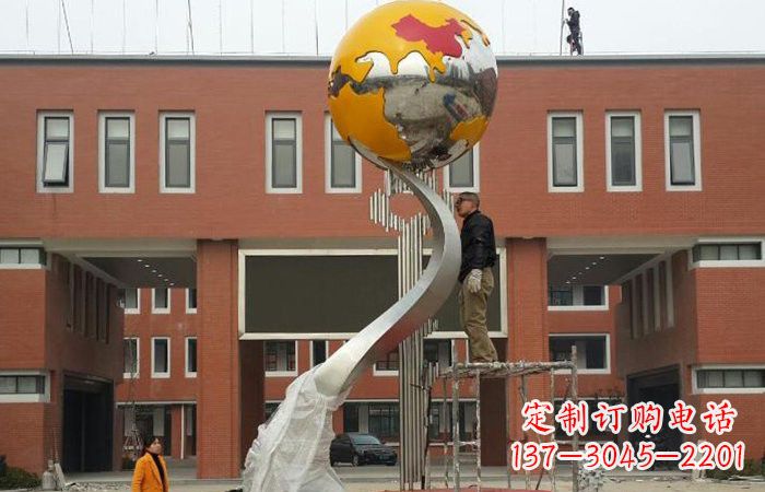 达州学校不锈钢地球雕塑
