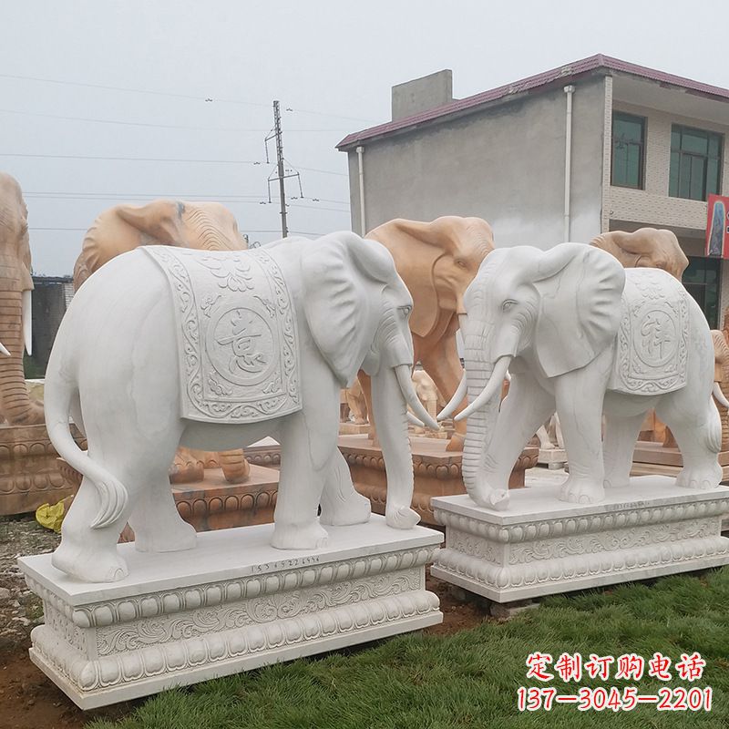 达州学校石雕大象