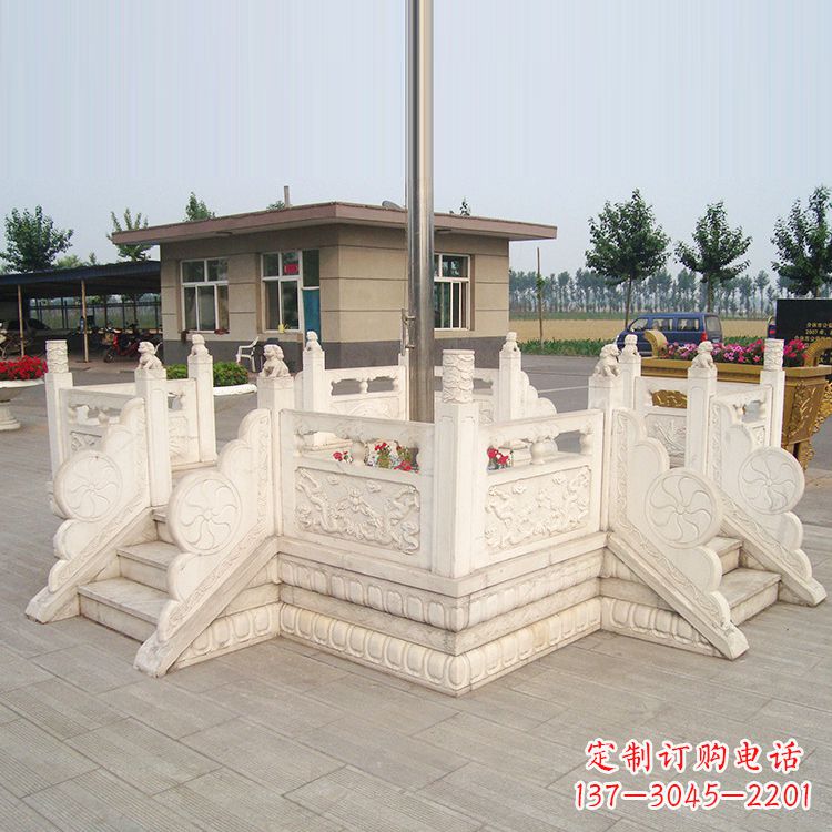 达州学校校园芝麻白广场升旗台