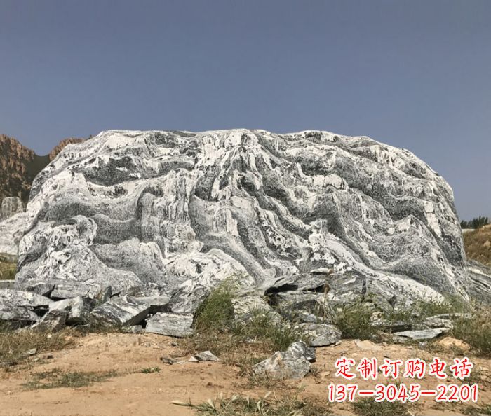 达州雪浪石假山公园景观石雕 (2)