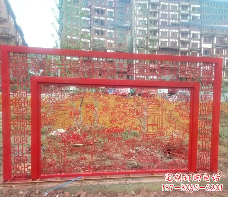 达州迎春福字剪纸雕塑