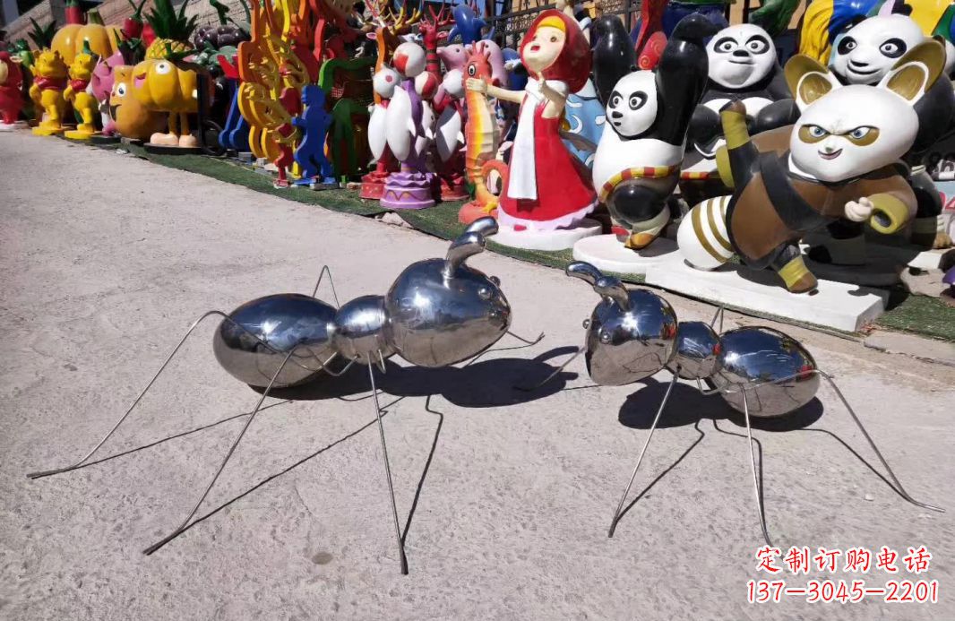 达州园林不锈钢仿真蚂蚁雕塑