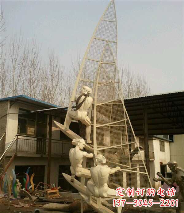 达州园林不锈钢帆船景观雕塑