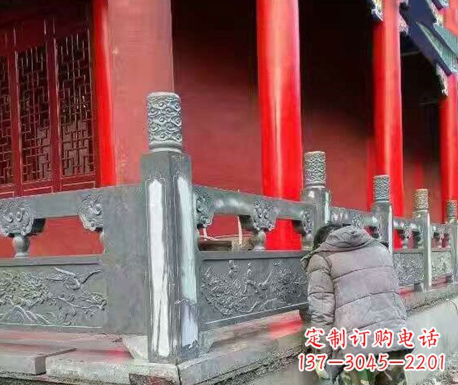 达州园林仿古石栏板景观石雕 (9)