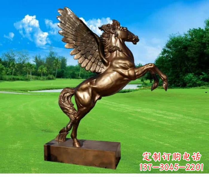 达州园林飞马铜雕 (2)