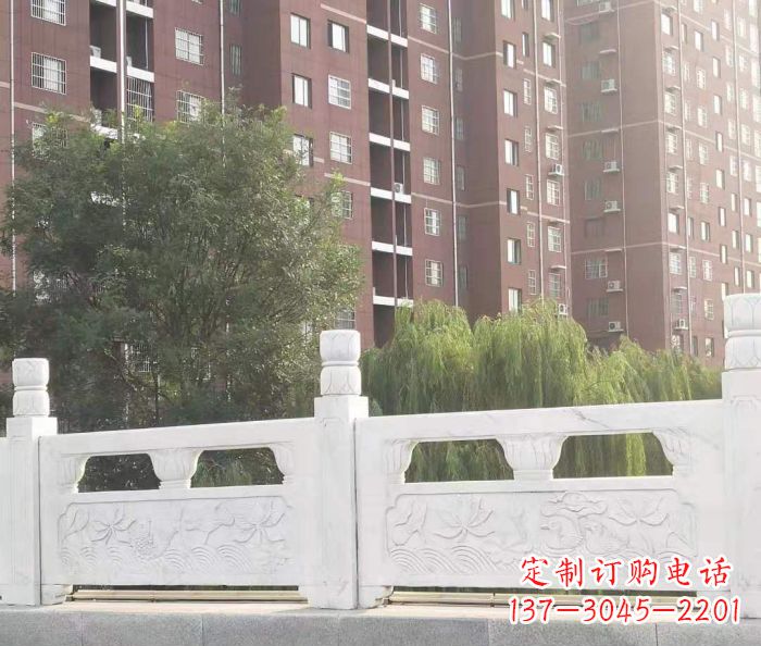 达州园林汉白玉石浮雕栏板 (2)