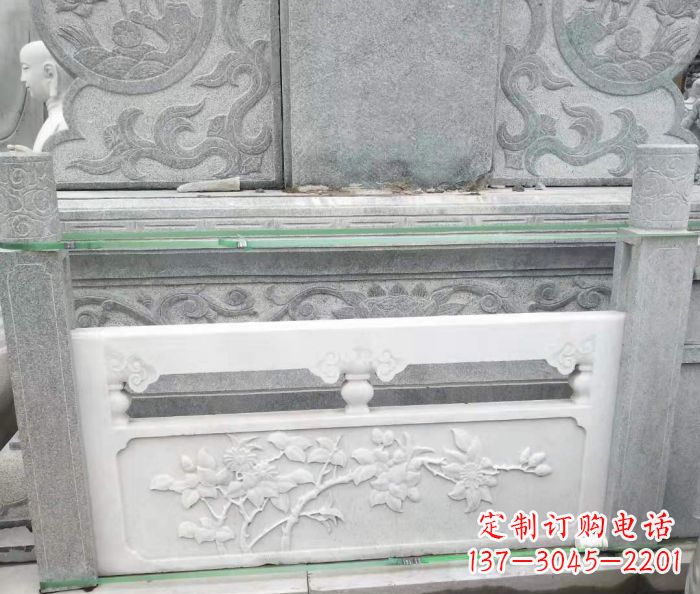 达州园林汉白玉石浮雕栏板 (3)