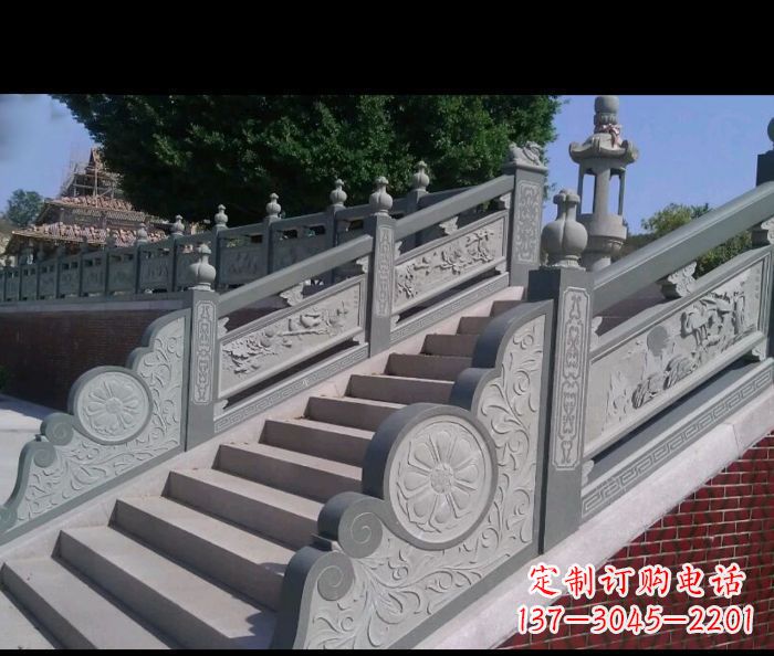达州园林景观大理石栏板雕塑 (4)