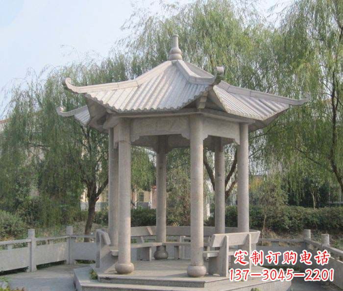 达州园林景观大理石凉亭石雕