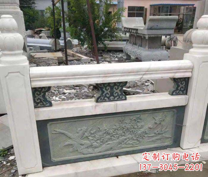 达州园林景观大理石桥栏板石雕 (2)