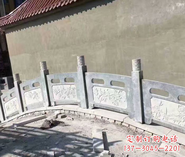 达州园林景观大理石桥栏板石雕 (5)