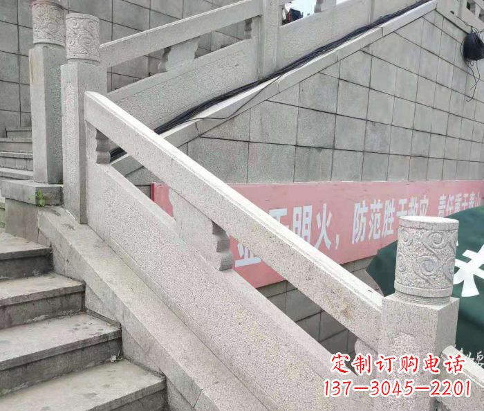 达州园林景观大理石桥栏板石雕_1 (2)