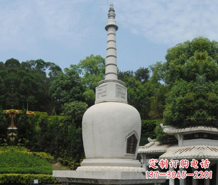 达州园林景观大理石舍利塔石雕