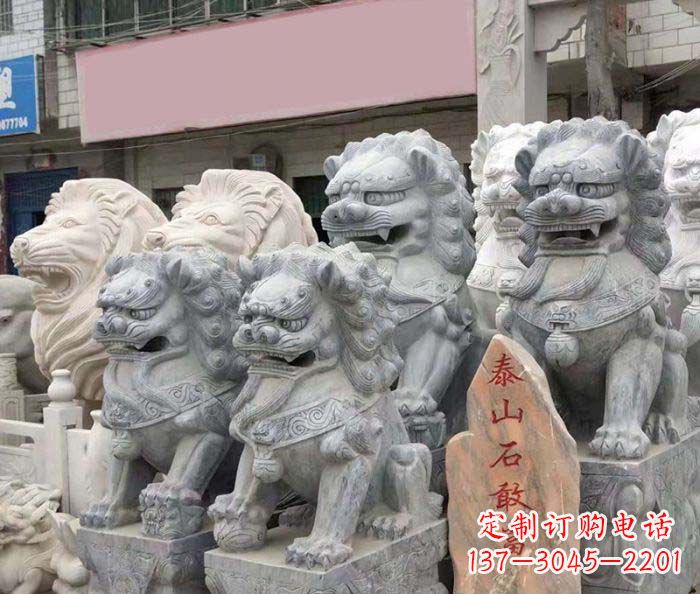 达州园林景观仿古狮子石雕