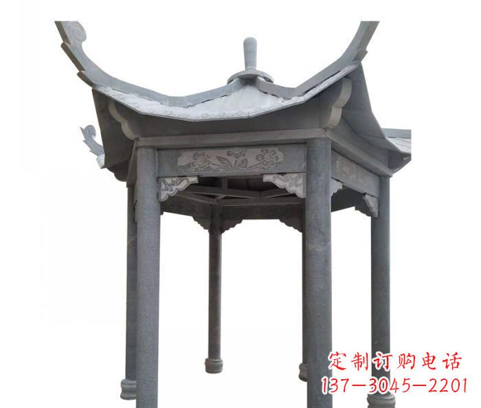 达州园林景观仿古石雕凉亭 (3)