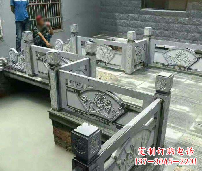 达州园林景观仿古石浮雕栏板 (4)