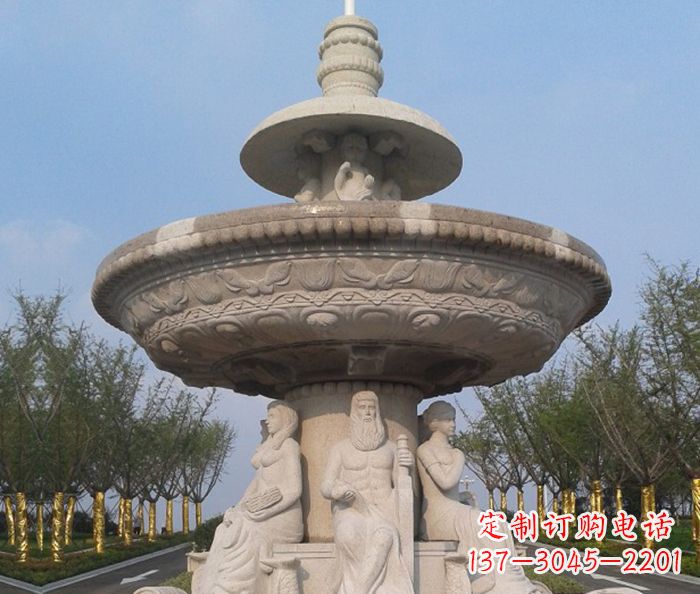 达州园林景观西方人物喷泉石雕 (2)