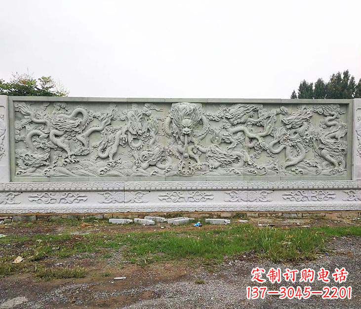 达州园林九龙壁景观石雕