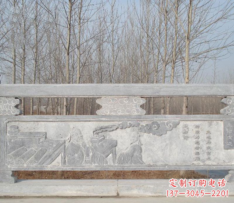 达州园林石浮雕栏板景观石雕 (3)