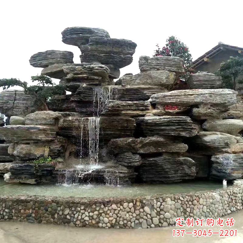 达州园林塑石假山流水