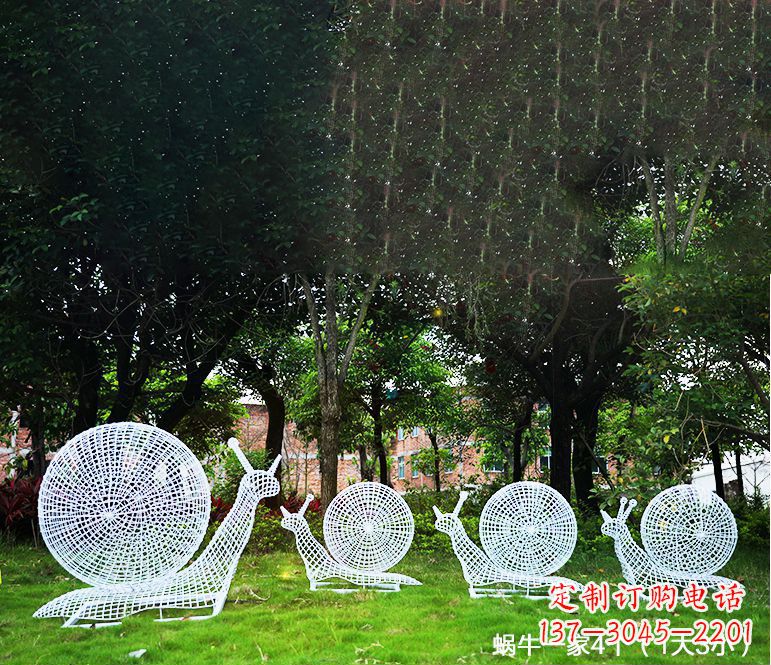 达州园林蜗牛镂空不锈钢雕塑