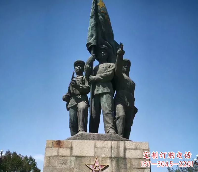 达州战士革命广场铜雕