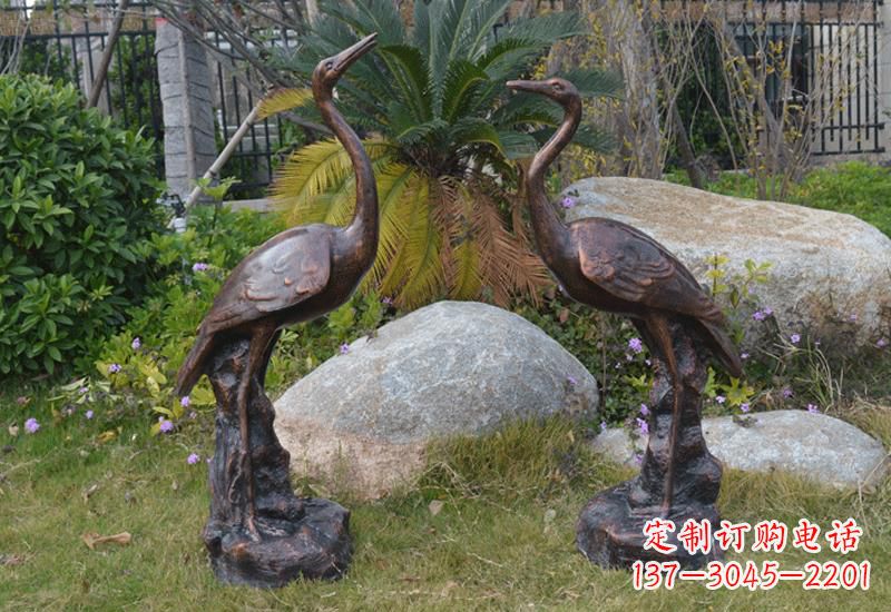 达州站立仙鹤雕塑 (2)