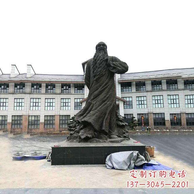 达州张大千铜雕塑像-景区广场名人雕塑