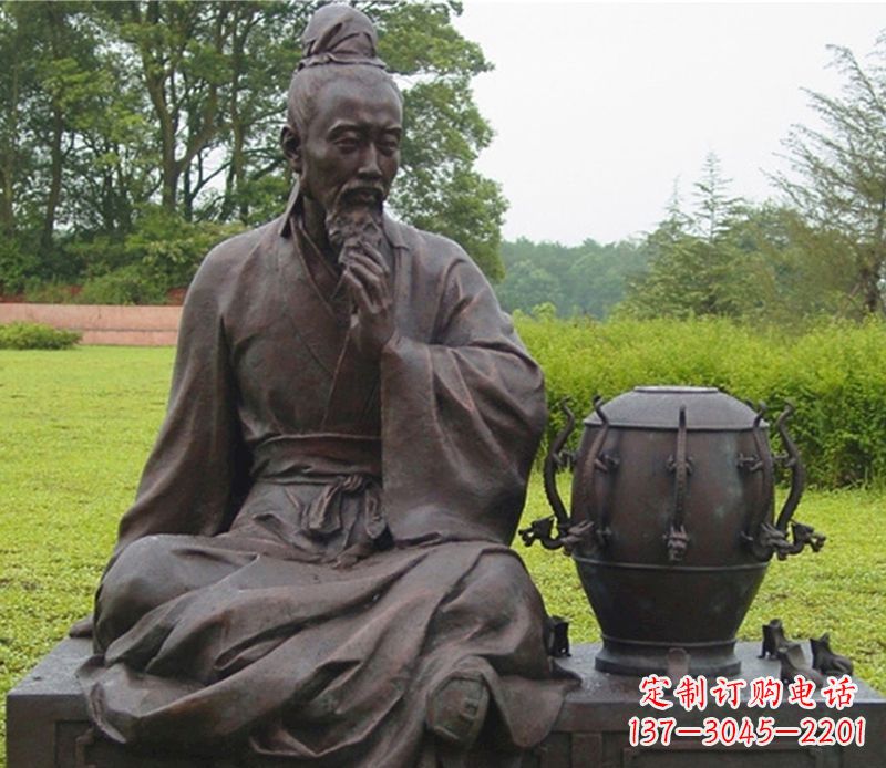 达州张衡科学家铜雕