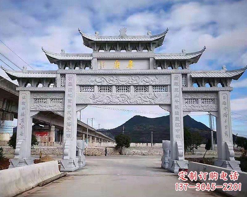 达州张掖石雕牌坊雕刻
