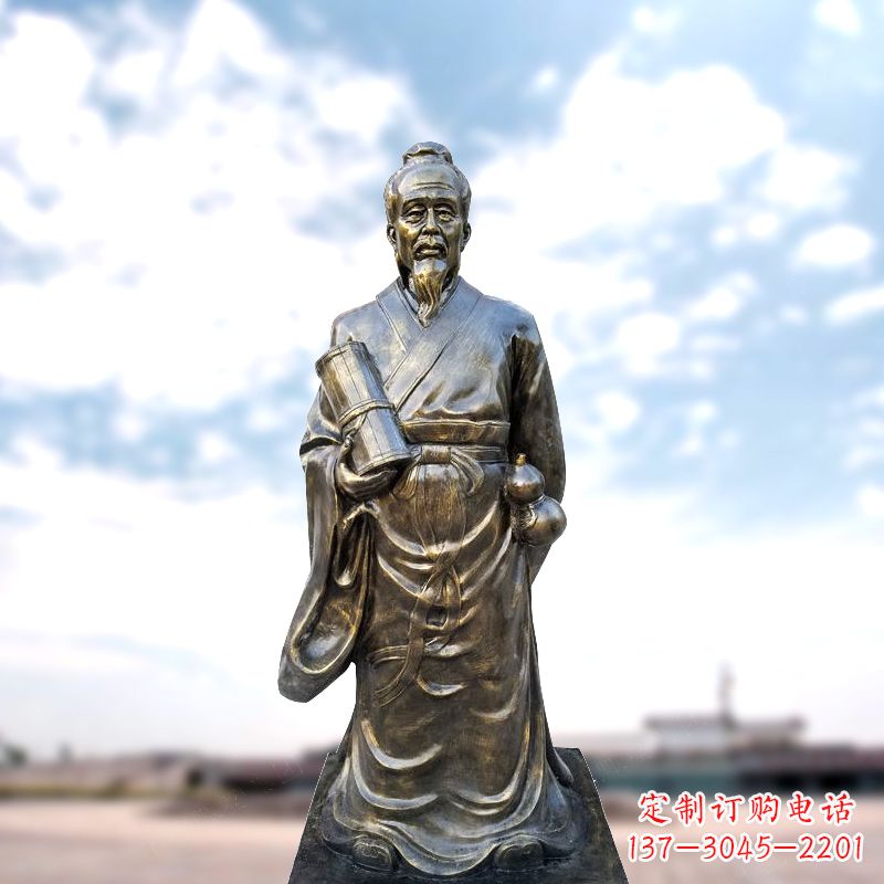 达州张仲景仿铜雕像