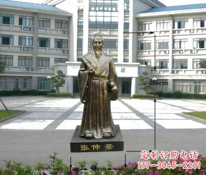 达州张仲景名医铜雕