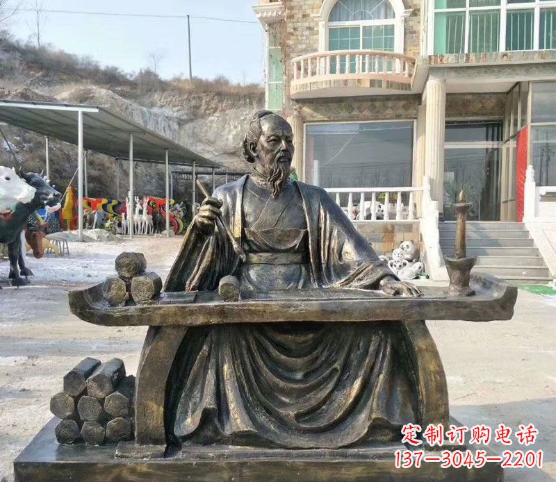 达州张仲景铜公园雕