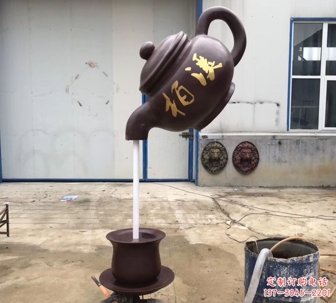 达州招财进宝茶壶喷泉景观雕塑