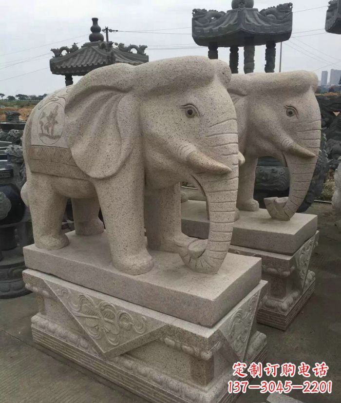 达州招财进宝大理石大象石雕