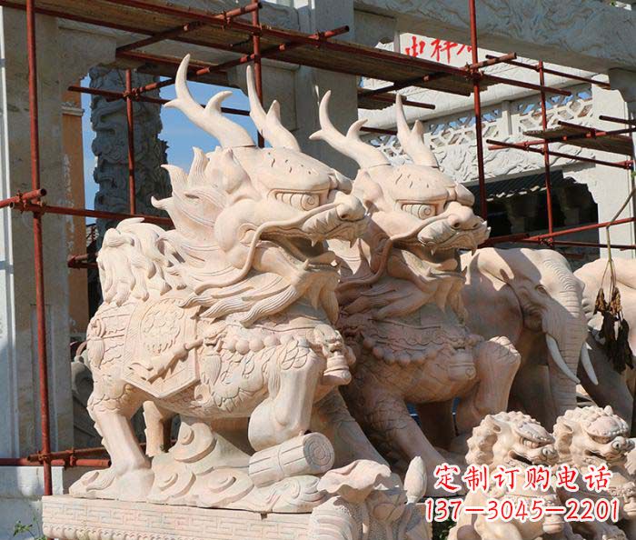 达州招财瑞兽麒麟石雕