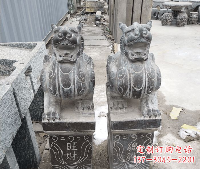 达州招财神兽貔貅石雕 (2)