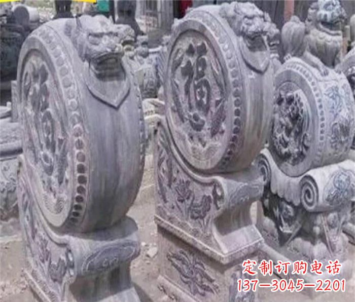 达州招财石门墩仿古抱鼓石