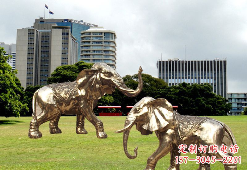 达州招财镇宅大象铜雕