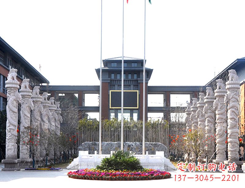 达州中国华表雕塑-校园园林广场景观装饰雕塑