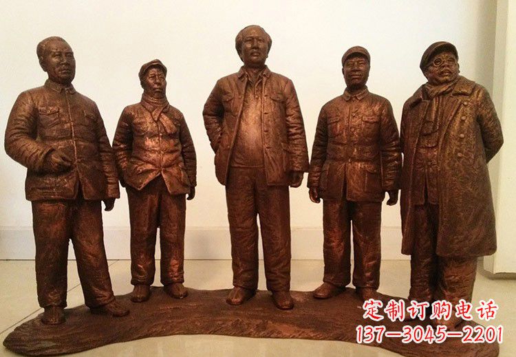 达州中国近代伟人系列铜雕像