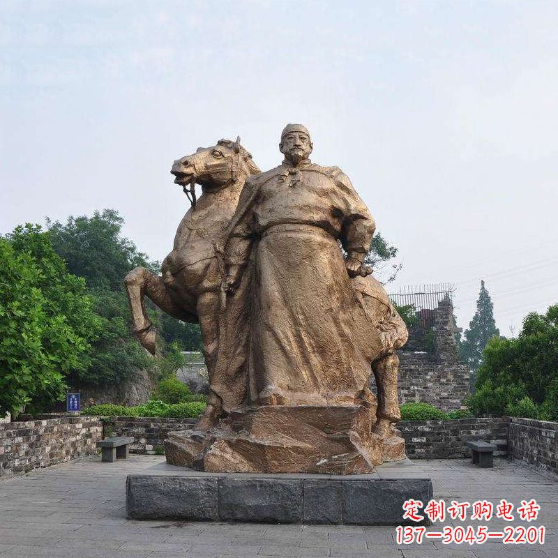 达州中国历史名人明太祖朱元璋铜雕像