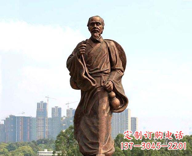 达州中华古代名医华佗铜雕像