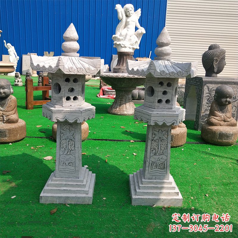 达州中式大理石灯笼
