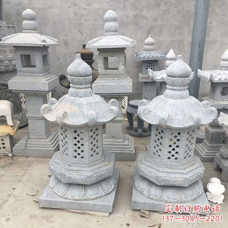 达州中式低墩石雕灯笼