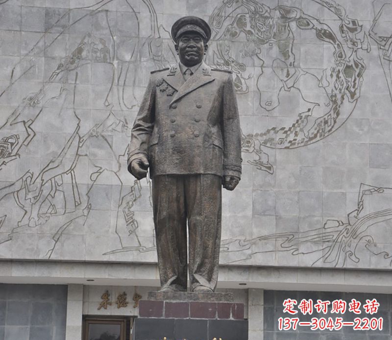 达州朱德人物铜雕