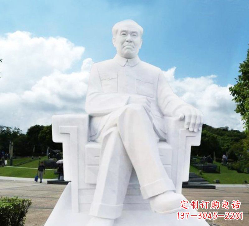 达州朱德坐式伟人石雕