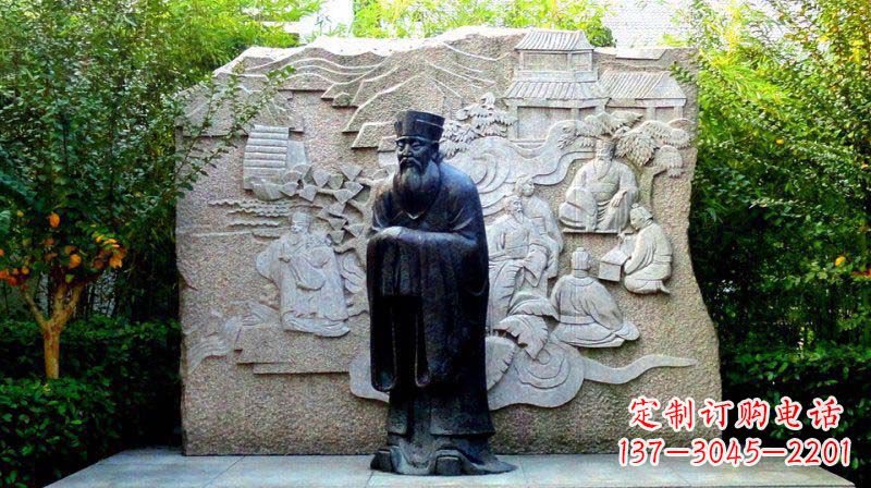 达州朱熹古代名人铜雕_2