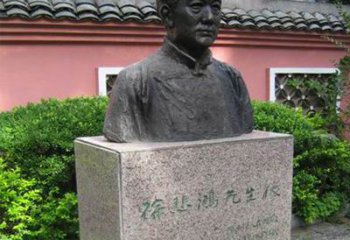 达州徐悲鸿铜雕半身像雕塑