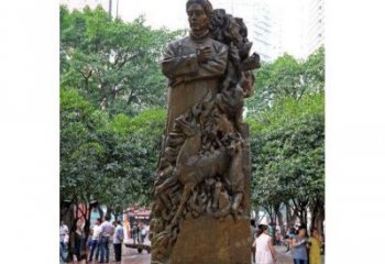 达州徐悲鸿铜雕